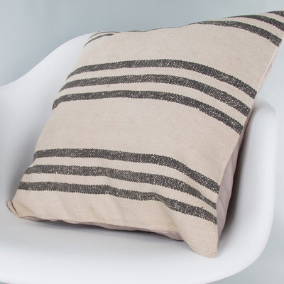 Striped Beige Kilim Pillow Cover 20x20 8727